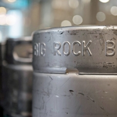 Big Rock Brewery kegs