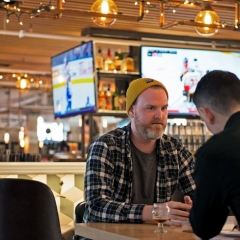 Bryan Woods at the Big Rock Brewery brewpub