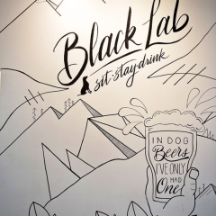 Selfie wall at Black Lab Brewing