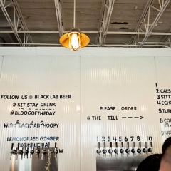 Beer taps at Black Lab