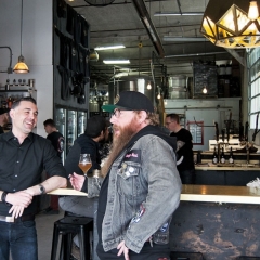Chris Bell and Nick Purdy at Blood Brothers Brewing