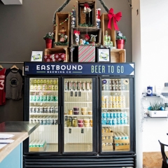 Beer fridge at Eastbound Brewing Company