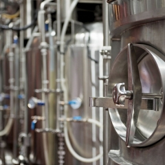 The brewhouse at Eastbound Brewing Company