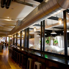 Towards the dinning area from the Brewhouse at Eastbound Brewing Company