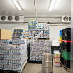 Beer fridge at Henderson Brewing Company