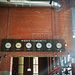 Junction Craft Brewery's time zone clocks
