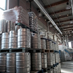 Junction Craft Brewery stacked kegs