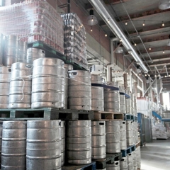 Junction Craft Brewery stacked kegs