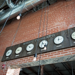 Junction Craft Brewery's time zone clocks