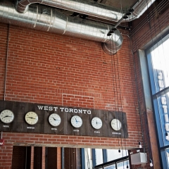 Junction Craft Brewery's time zone clocks