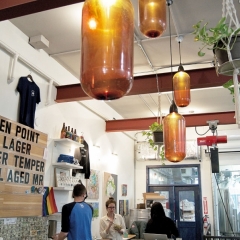 Above the bar at Kensington Brewing Company