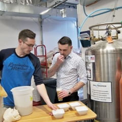 Tasting the malts at Kensington Brewing Company