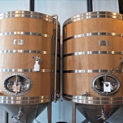 Wild yeast fermentation tanks at Left Field Brewery