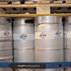 Kegs at Left Field Brewery