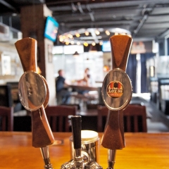 Beer taps at Lot 30 Brewers