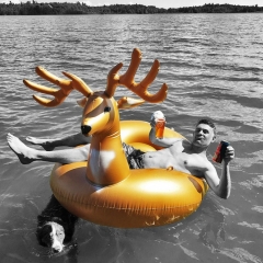 Kingston Brewing's "Whitetail" cream ale & a whitetail deer floaty