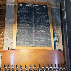 Tap list at Rorschach Brewing Company (March, 2019)