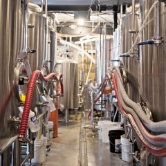 The brewing area at Rorschach Brewing Company