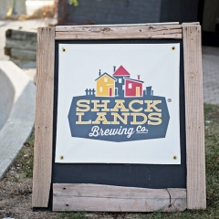 Sign Outside of Shacklands Brewing Company