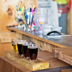 Beer Flight at Shacklands Brewing Company