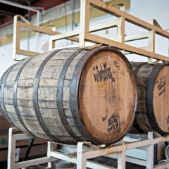 Aging Barrels at Shacklands Brewing Company