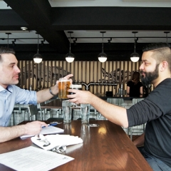 Cheers: Arjun Uppal and Nick Purdy