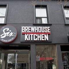 The front facade of The Six Brewing